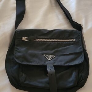 Authentic Prada Men's Black Messenger Bag